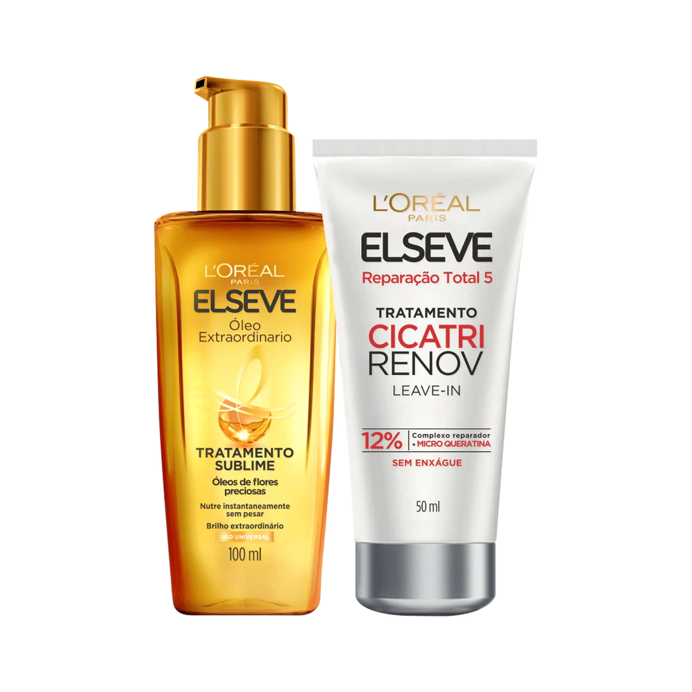 KIT ELSEVE Leave-in CICATRI RENOV 50 ml + Oleo extraordinario 100 ml