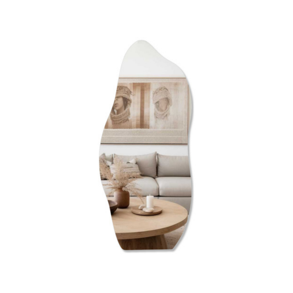 Espelho Organico Grande Corpo Inteiro Polido Decoração Quarto Sala Closet Luxo OG-06 Suporte em Oferta na Shopee