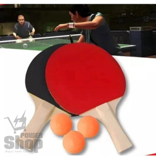 Kit Ping Pong Tênis de Mesa Raquetes e Bolinhas - RAQUETE DE PING PONG Ou Com Rede em Oferta na Shopee