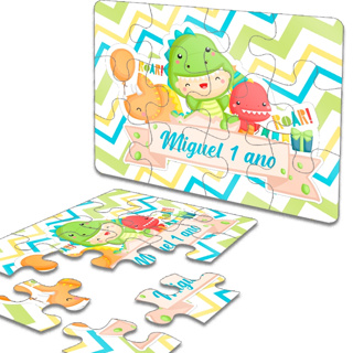 10 Quebra-Cabeça Personalizado Dinossauro Baby Festa Lembrança Infantil Interativa Qualquer Tema em Oferta na Shopee
