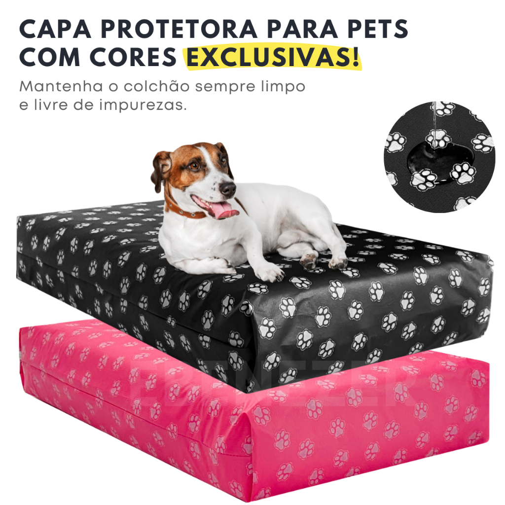 Capa Protetora Impermeável Para Pets Protetor Cama Colchão Cachorro Segura Xixi Todas as Medidas em Oferta na Shopee