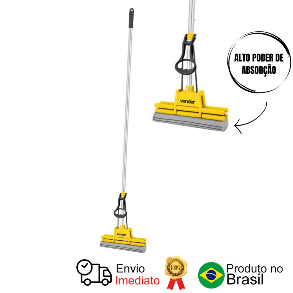 Rodo Absorvente Mop Com Cabo Rav 270 Vonder em Oferta na Shopee