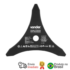 Lâmina De 3 Pontas Roçadeiras 300mm x 25.4mm Vonder