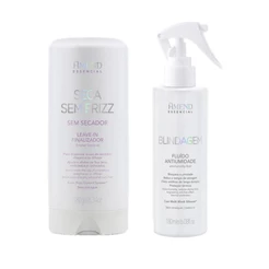 Amend KIT Seca Sem Frizz Leave-in 180g + Blindagem Fluído Antiumidade 180ml