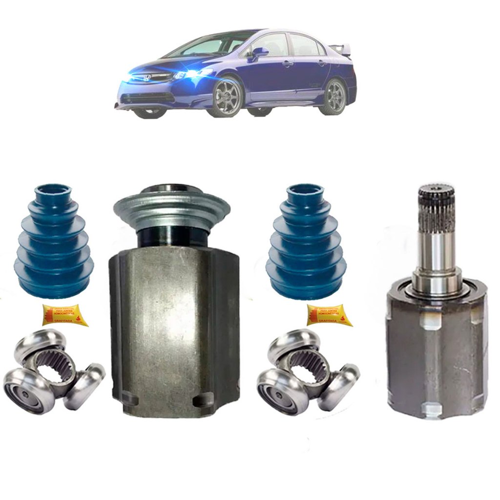 Par Tulipa Trizeta Direita Esquerda Cambio Honda Civic Manual 1.8 2006-2012 Fit 2008-2014 Automatico