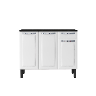 Balcão Em Aço Para Cozinha Rose Com 3 Portas E 1 Gaveta em Oferta na Shopee