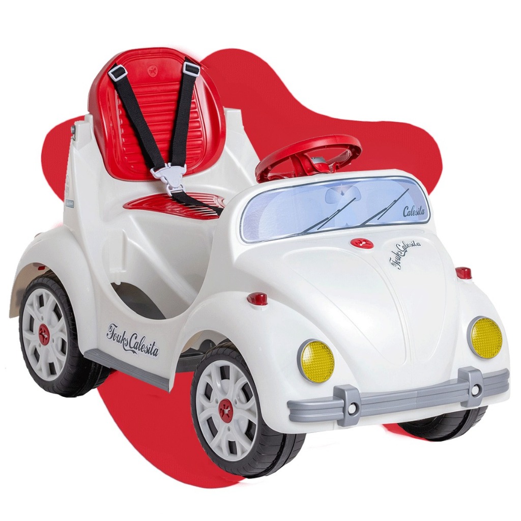 Andador Carrinho Infantil Pedal e Passeio Fouks Fusca com Haste