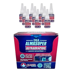 Cola Instantânea Almasuper Caixa com 10 Unidades 20g Almata