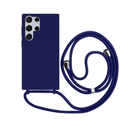 Capa Capinha Case AZUL MARINHO Com Cordão Transversal de luxo Alça para SAMSUNG A01  A02 A03 A03CORE  A04 A05  A05S A10