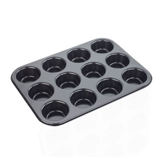 Kit  Forma Assadeira Cupcake Pão de Queijo Empada 12 Cavidades Antiaderente