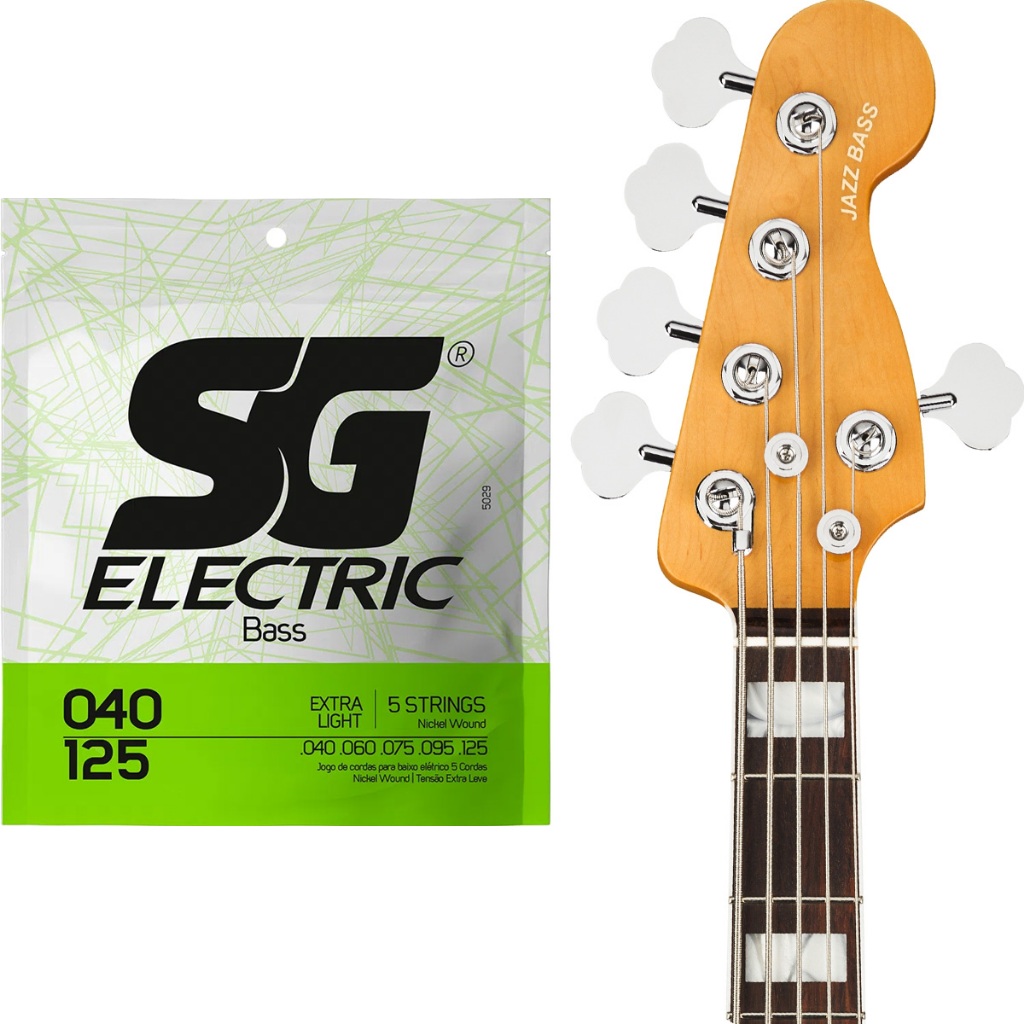 Encordoamento para Baixo 5 Cordas SG 0.040 0.125 Extra Light em Oferta na Shopee