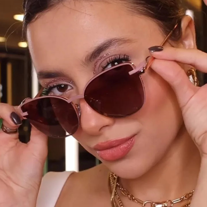 Armação Para Grau E Óculos Solar Gatinho Clip On Moda 2 Em 1