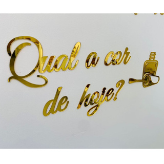 Frase Qual A Cor De Hoje? em Acrílico Salão Esmalte Manicure Decoração em Oferta na Shopee
