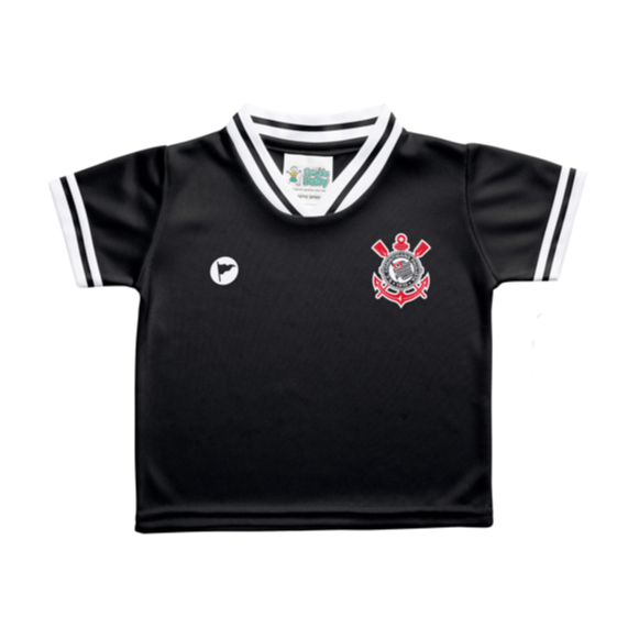 Camiseta Timão  Manto Infantil Corinthians  Time  Licenciado Oficial Uniforme Futebol  Camisa Gavião