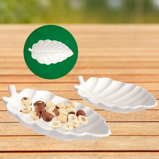 Folha Decorativa de Porcelana Branca