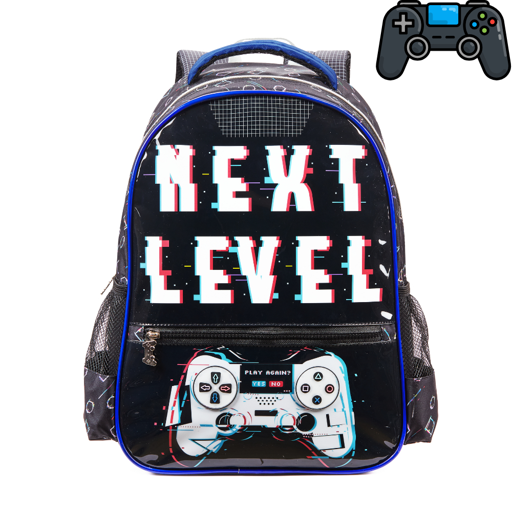Mochila Escolar Infantil Menino Next Level Game Masculina Reforçada Grande Denlex 2025