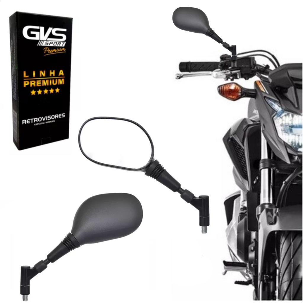 Retrovisor Gvs Xt660 Lente Convexa Para Honda em Oferta na Shopee