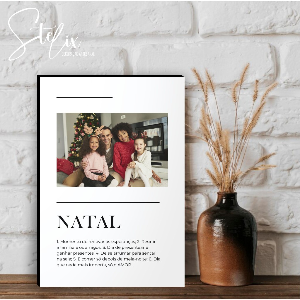 Quadro Significado de Natal Personalizado Com Sua Foto Decoração Natalina