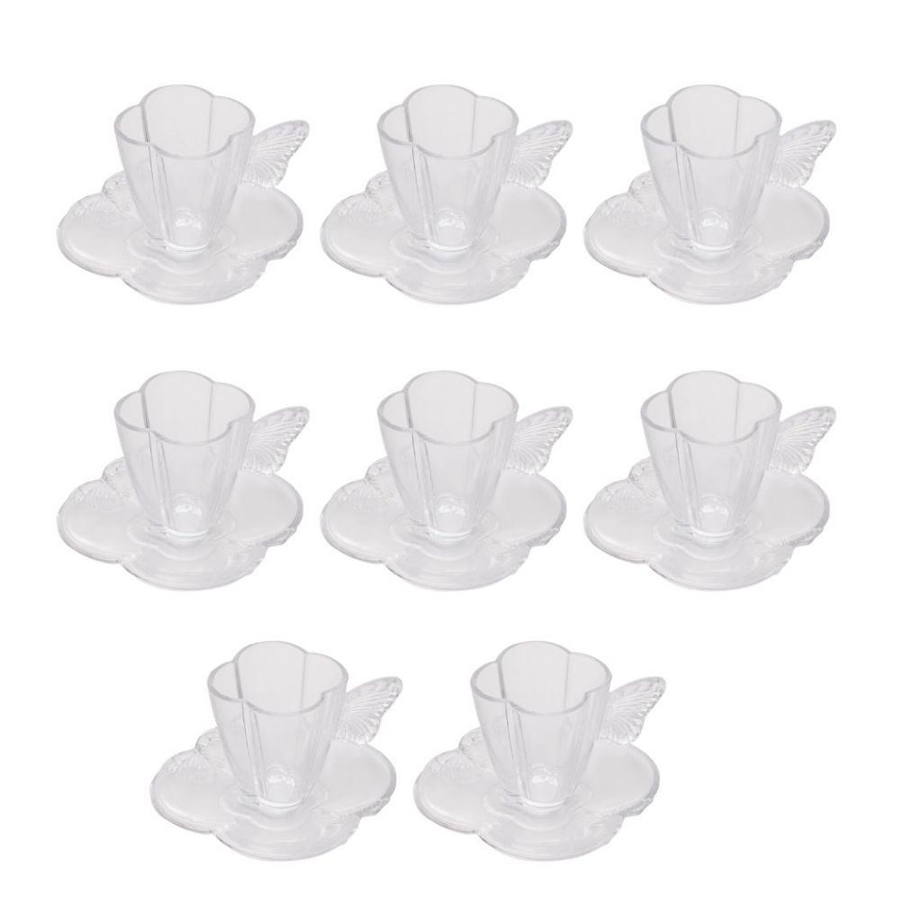 Conjunto de Xícaras de Chá com Pires Butterfly 180ml Wolff