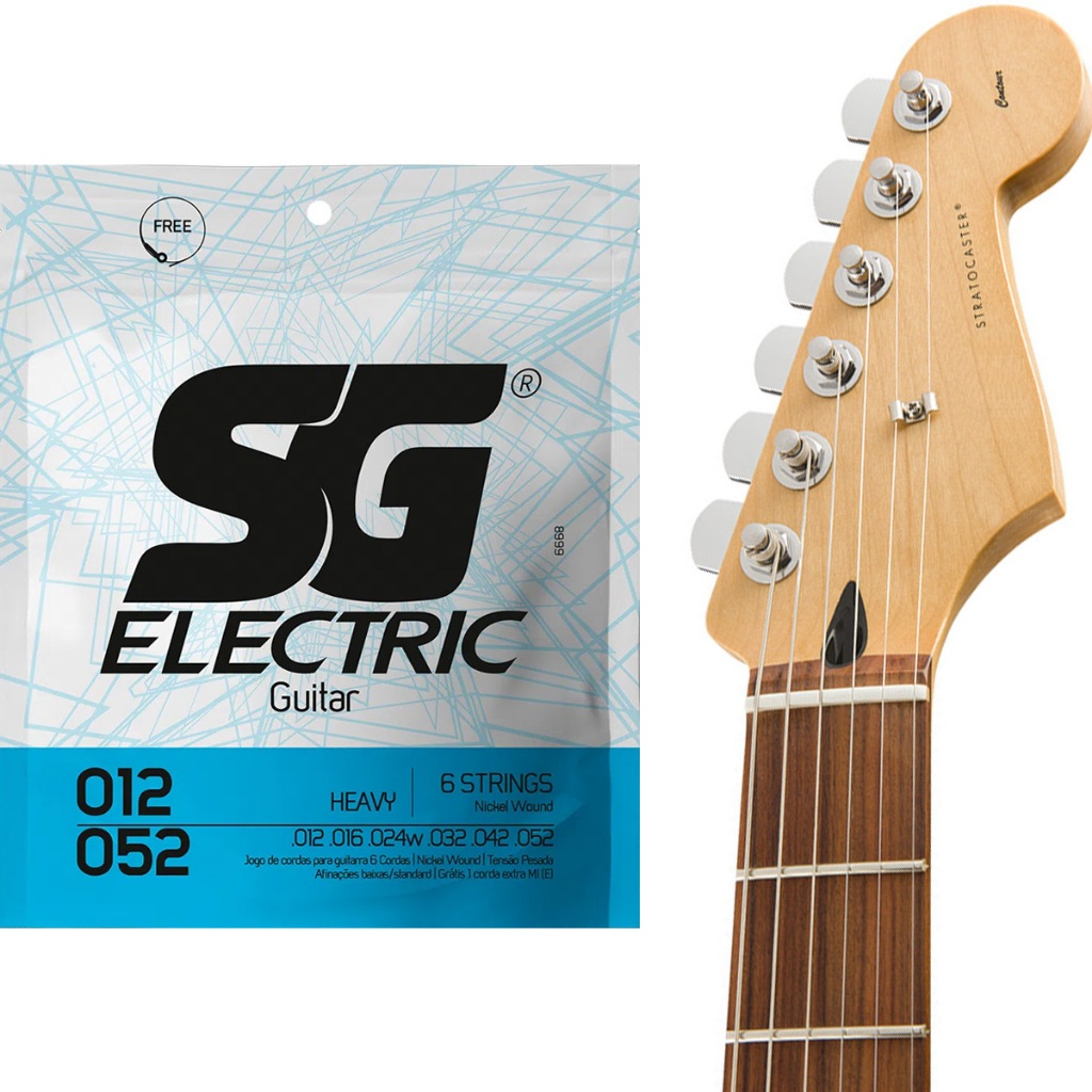 Encordoamento Guitarra SG 012 Medium Wired + 1ª mi