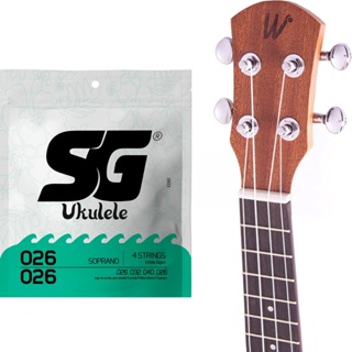 Encordoamento Ukulele Soprano Nylon Branco SG Cordas 026 em Oferta na Shopee