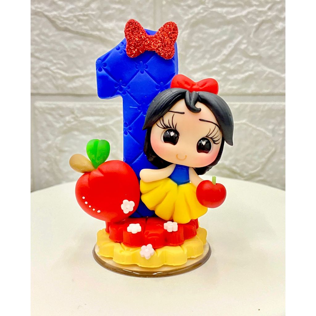 Vela personalizada de biscuit tema Branca de Neve