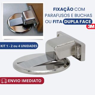 Prendedor Trava de Porta Magnético Slim Cromado em Oferta na Shopee