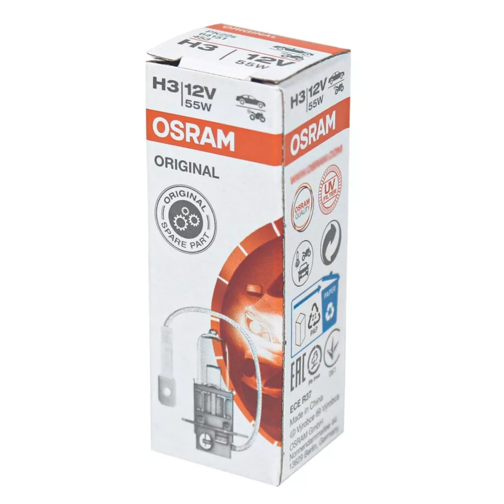 Lâmpada Osram Original Line H3 12v 55w 3200k Reposição em Oferta na Shopee
