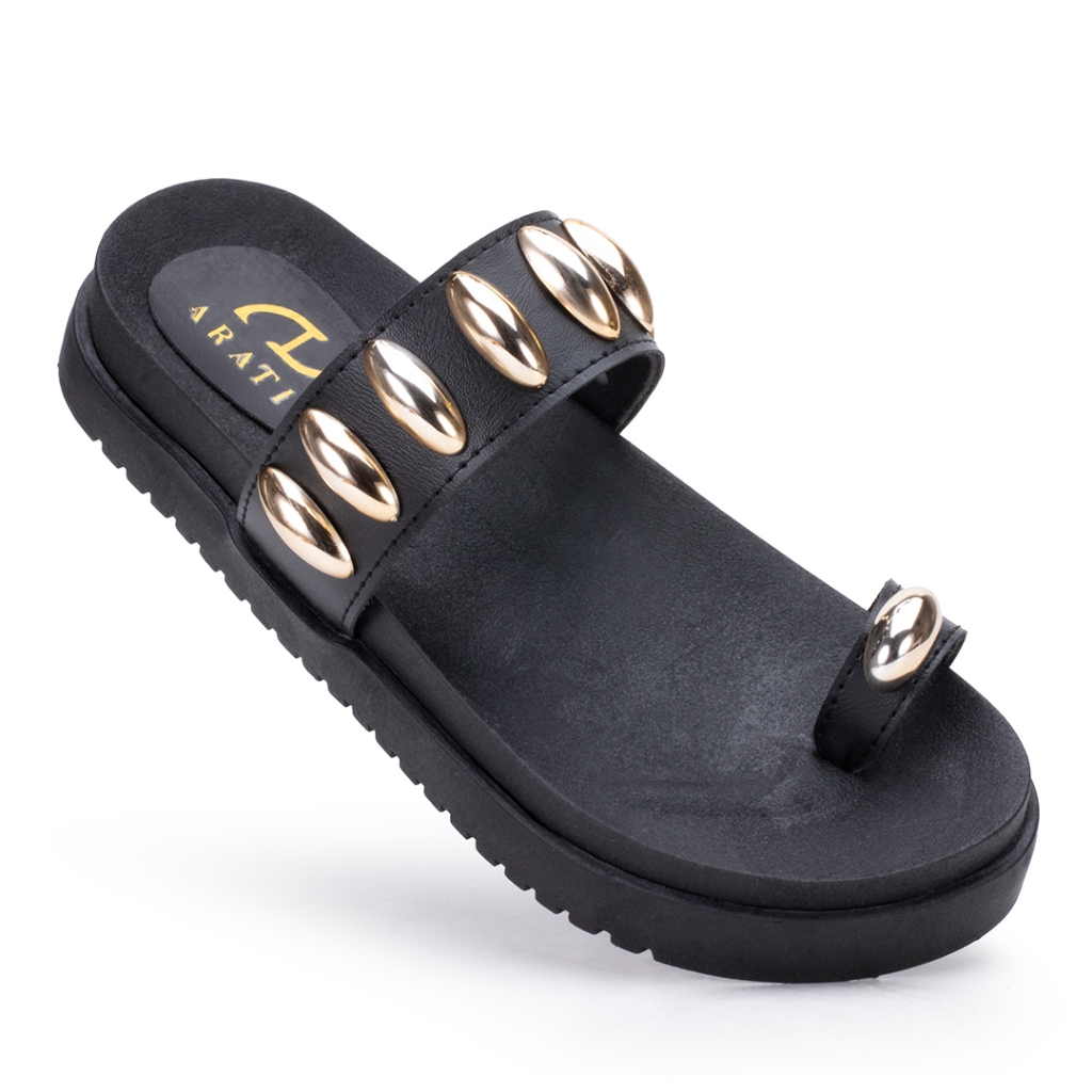 Sandalia Feminina Papete Feminina Rasteira Flatform Confortavel