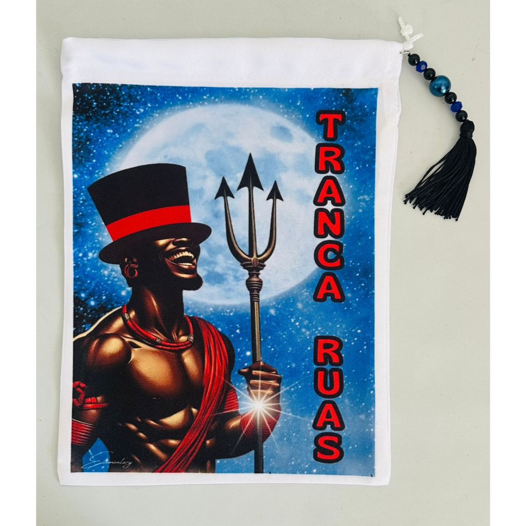 PORTA GUIA - SACOLA DE TECIDO - SACOLINHA ORGANIZADORA DE GIRA - ORIXÁS UMBANDA JUREMA SAGRADA QUIMBANDA 29X22,5CM