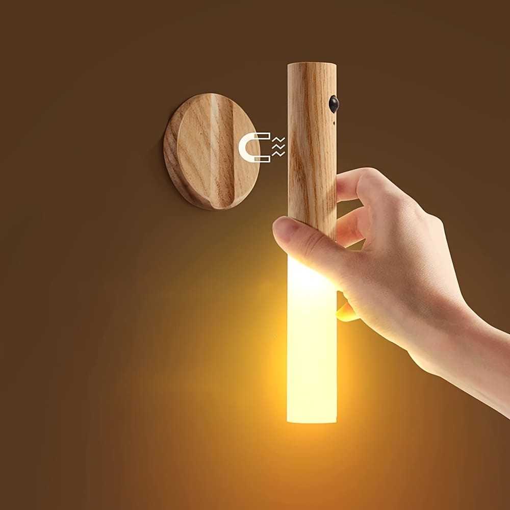 1PC Luminaria Noturna LED de Sensor Recarregável Para Parede, Armário, corredor, Banheiro 7881