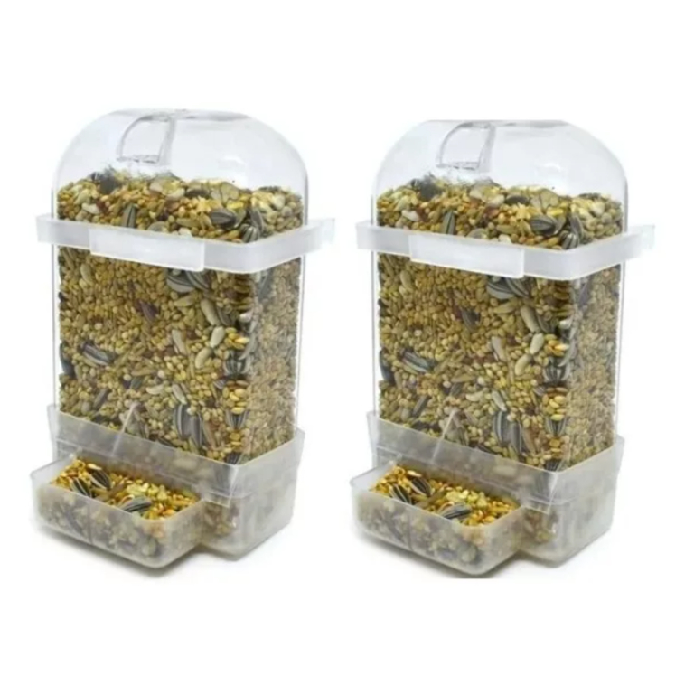 2 Comedouros Continuo Para Pássaros Em Geral Kotori- K 13. em Oferta na Shopee