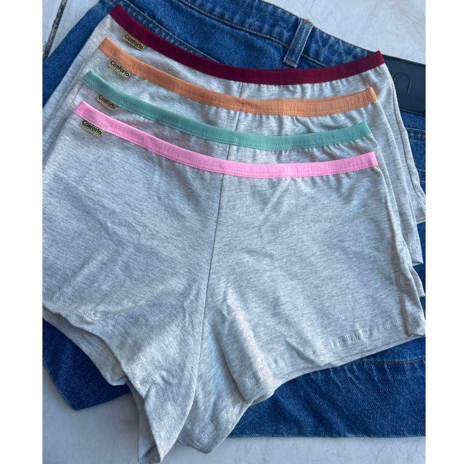 2 cueca box de algodão feminina - calcinha lingerie conforto short moda intima dia a dia tanga — imagem 2 de 2