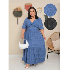 Vestido plus size femenino G1 G2 G3