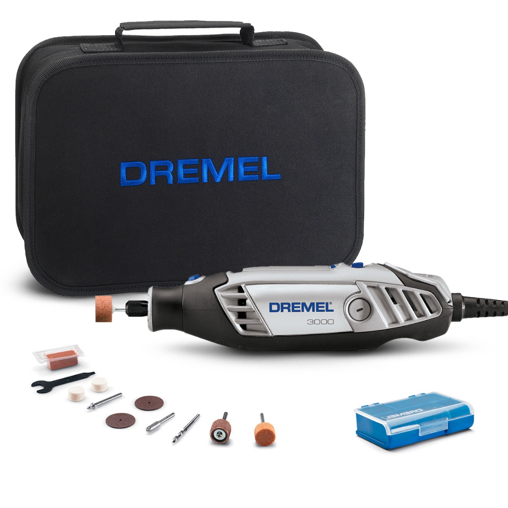 Micro Retífica Dremel 3000 com 10 Acessórios e Bolsa de Lona em Oferta na Shopee