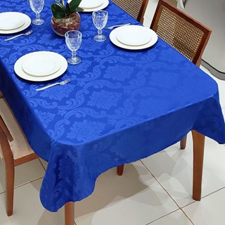 Toalha de Mesa Jacquard Retangular 1,50m x 1,10m Várias Cores em Oferta na Shopee
