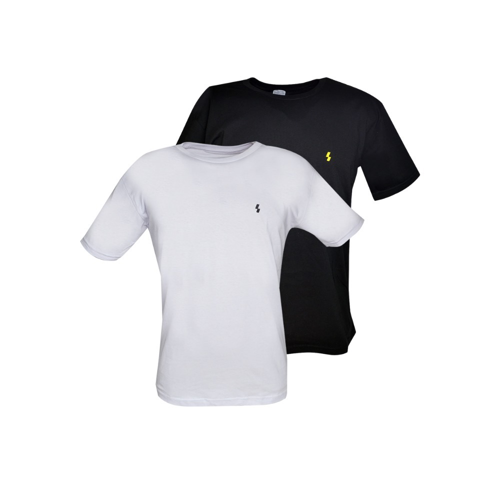 Kit 2 Camisetas Lisa Básica 100% Algodão Envio Rápido Shelga Boots