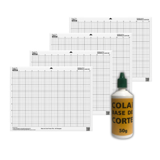 KIT 4 Base de Corte A4 Paisagem  + Cola de Reposição Para Base 50g - Silhouette Portrait e Cameo em Oferta na Shopee
