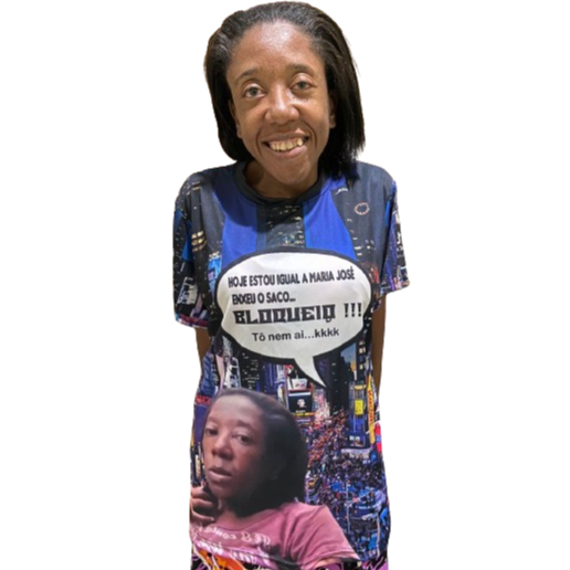 Camisa Time square Maria José no telão/ Maria José/ Meme/ Cururu/ Unissex/ Diva/ Mary/ Bloqueio
