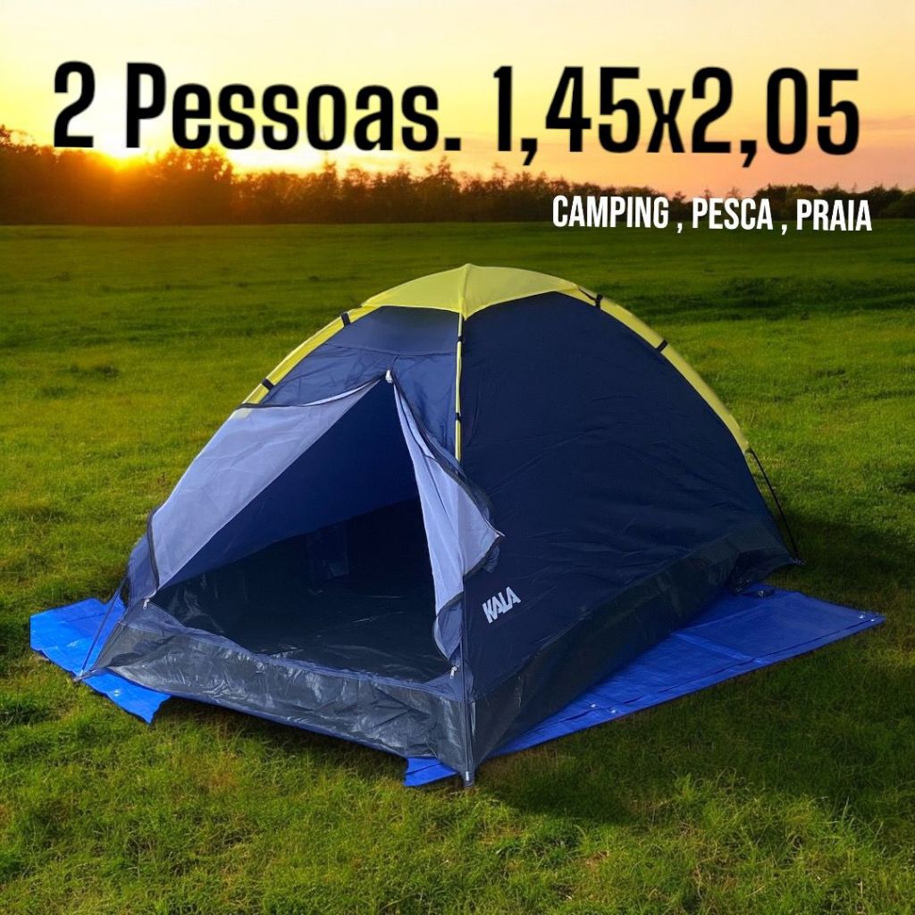 Barraca Acampamento, Pesca , Camping P/ 2 Pessoas, Impermeável e Confortável - Kala