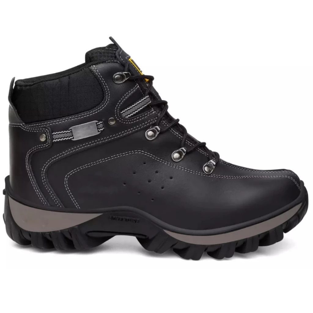 Bota Botina Adventure Coturno Preto Masculino Trilha Caminhada Aventura