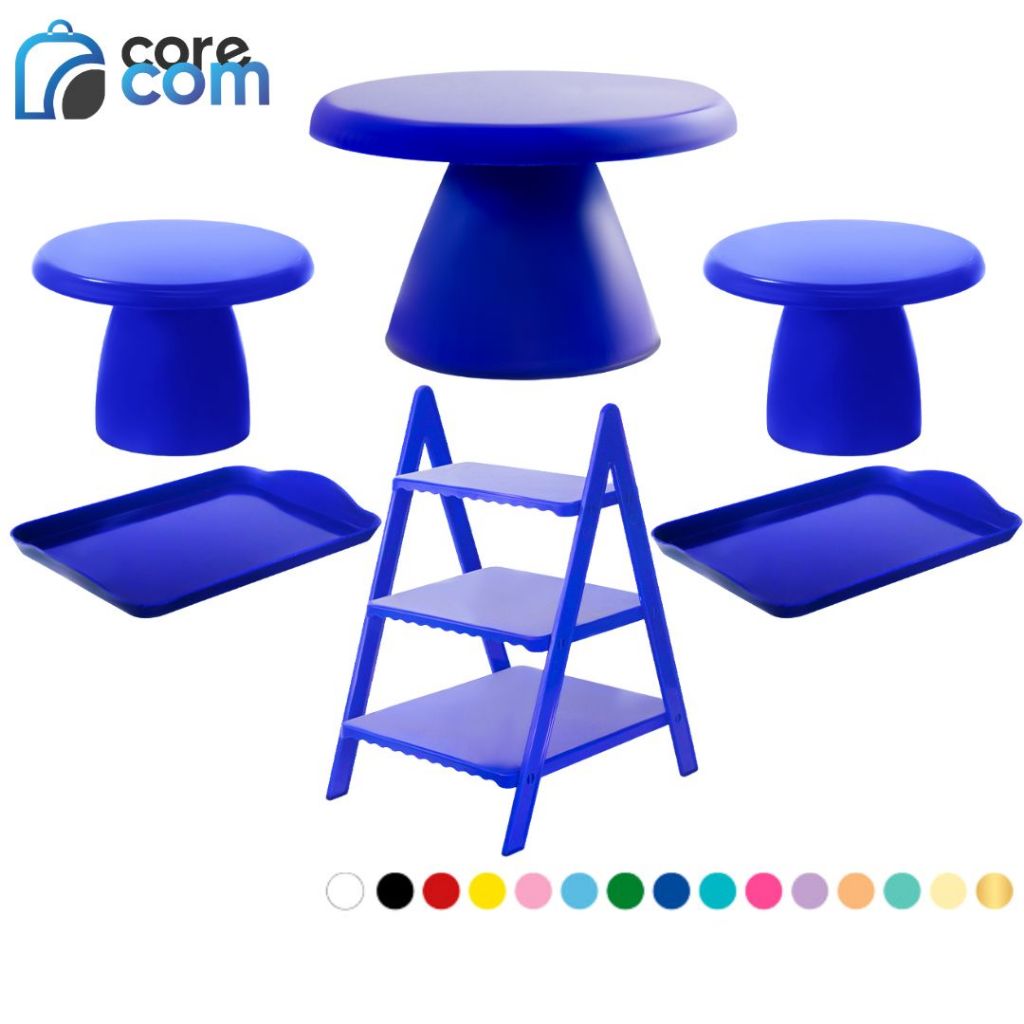 Kit Festa 1 Boleira Cake Slim 17x11, 2 Mini Cogumelo, 2 Band 20x13, 1 Escadinha