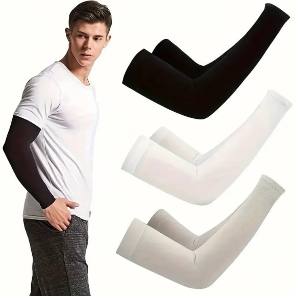 1 Par Manguito Ciclismo Manguito UV Térmico Manga de Braço Proteção Solar FPU 50
