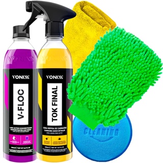 Kit Vonixx Shampoo V-floc Cera Tok Final Luva Pano Toalha Aplicador em Oferta na Shopee