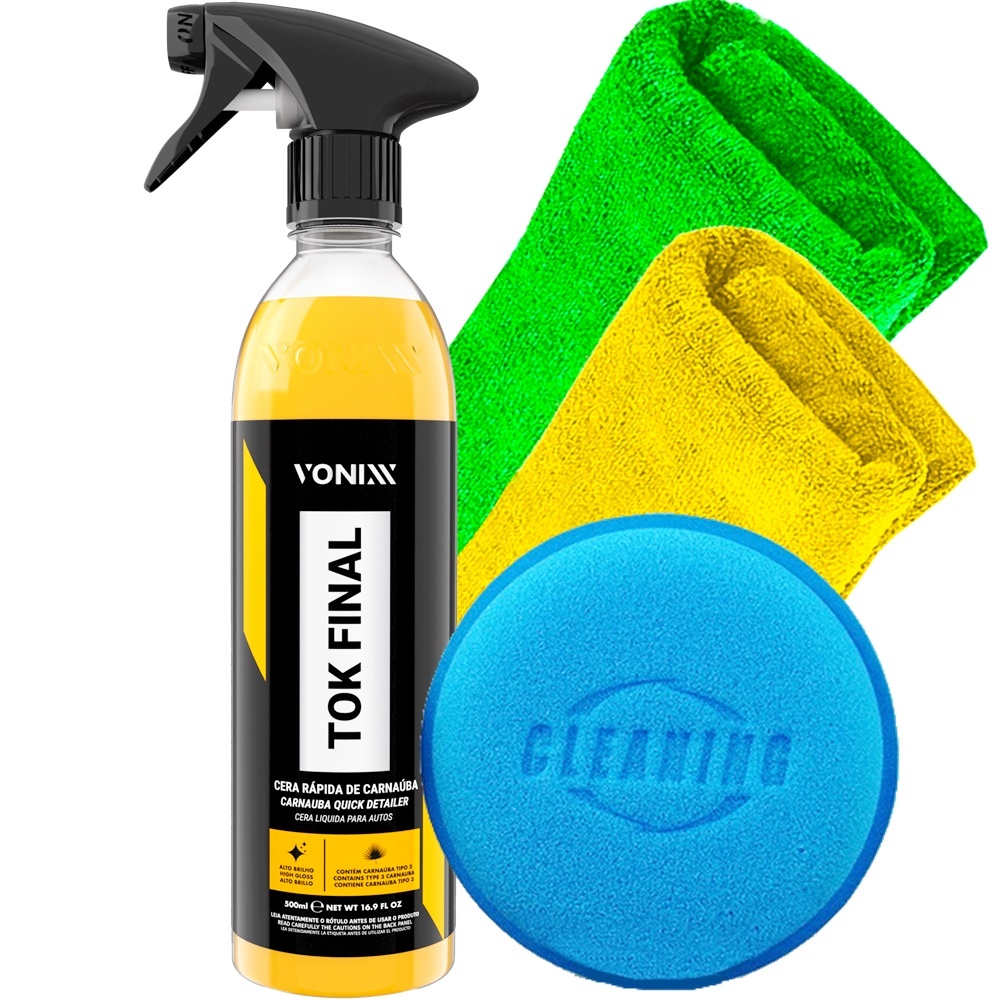 Cera Tok Final Vonixx de Carnaúba 500ml + 2 Panos Aplicador em Oferta na Shopee