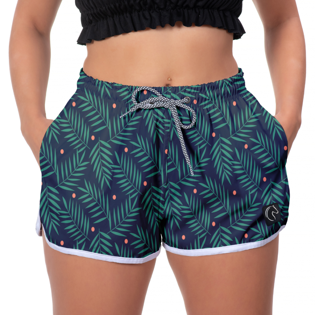 Shorts Feminino Academia Premium Estampas Variadas Cordão Ajustável Soltinho Confortável Moda Verão