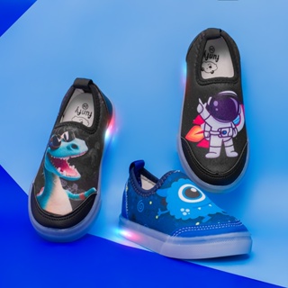 Tenis Masculino Infantil Casual Menino Calce Facil com LED Funfy 550A em Oferta na Shopee