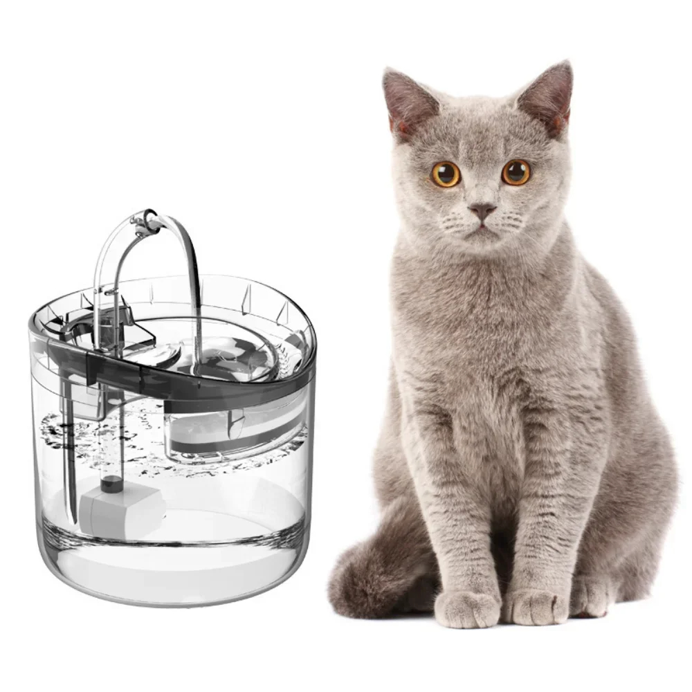 Bebedouro gato Bomba de água silenciosa ajustável de volume de água filtrada circulante automática