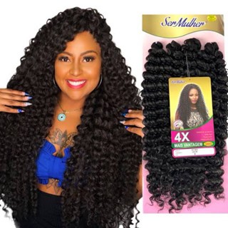 Cabelo Ritmo Ser Mulher Crochet Braid cacheado 340g em Oferta na Shopee