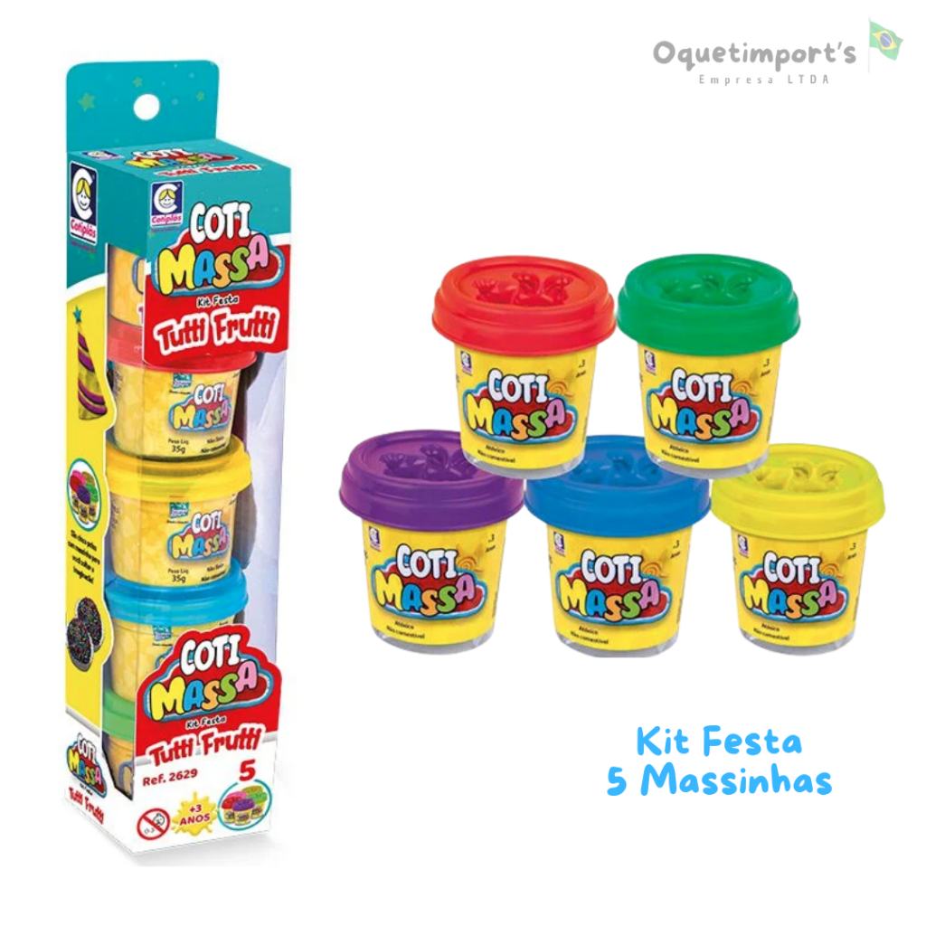 Massinha Coti Massa Tutti Frutti Kit Festa Brinquedo Infantil